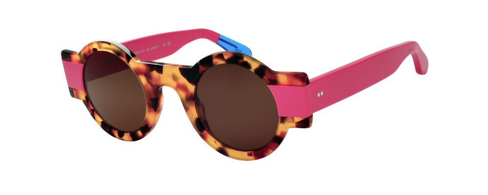  Color: Brown Tortoise Hot Pink